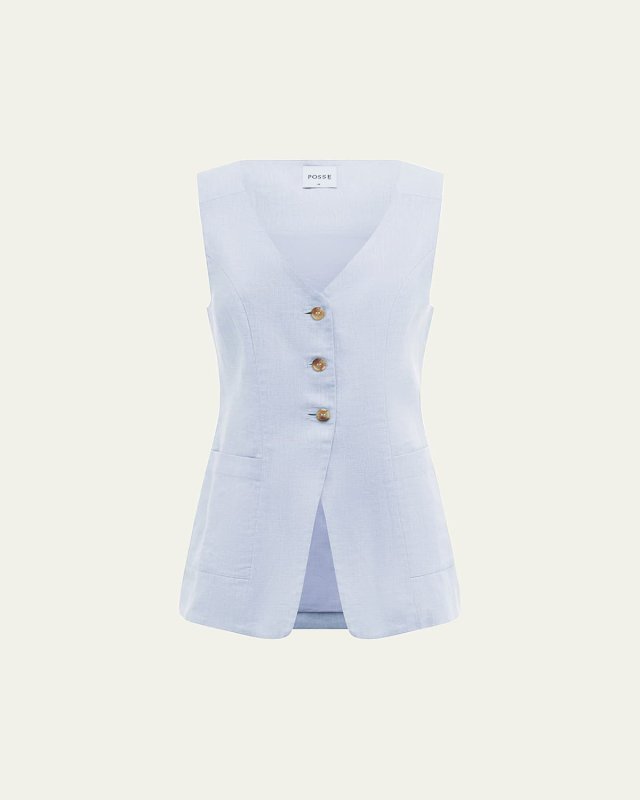 Lorenzo Tailored Linen Suiting Vest