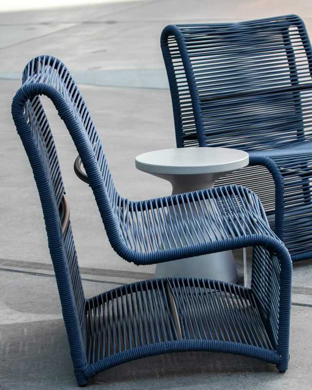 Marino Armless Chair in Navy