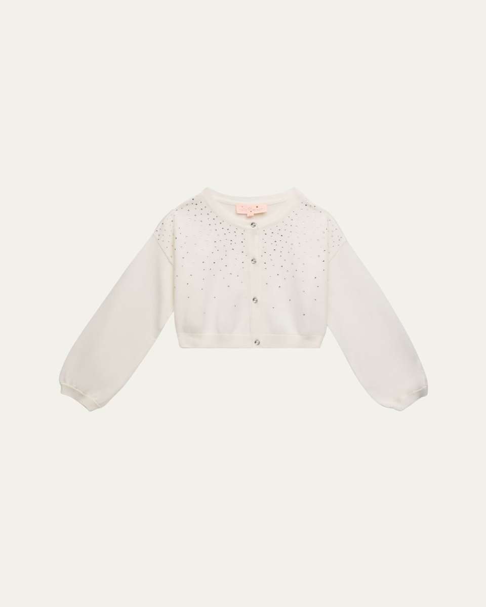 Girl's Embellished Holiday Cardigan, Size Newbor