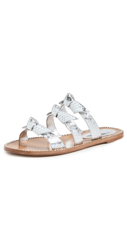 Alexandre Birman Lolita Crystal Flats Silver