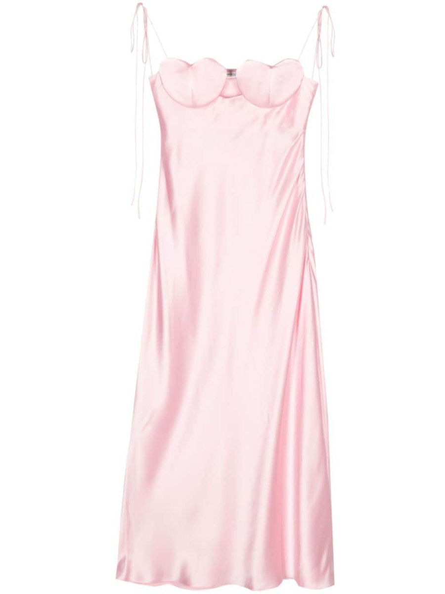 Amur satin midi dress