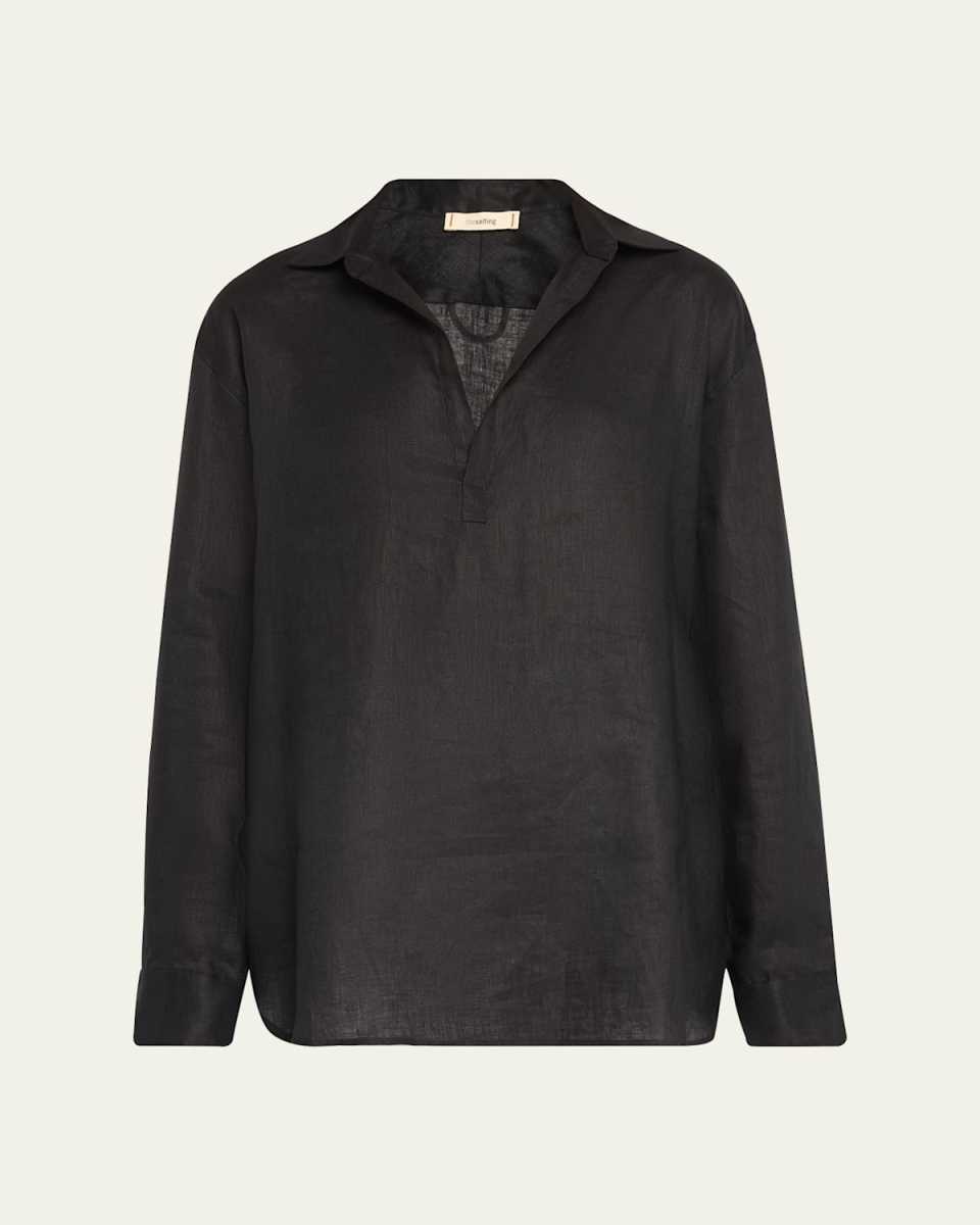 Collared Linen Popover
