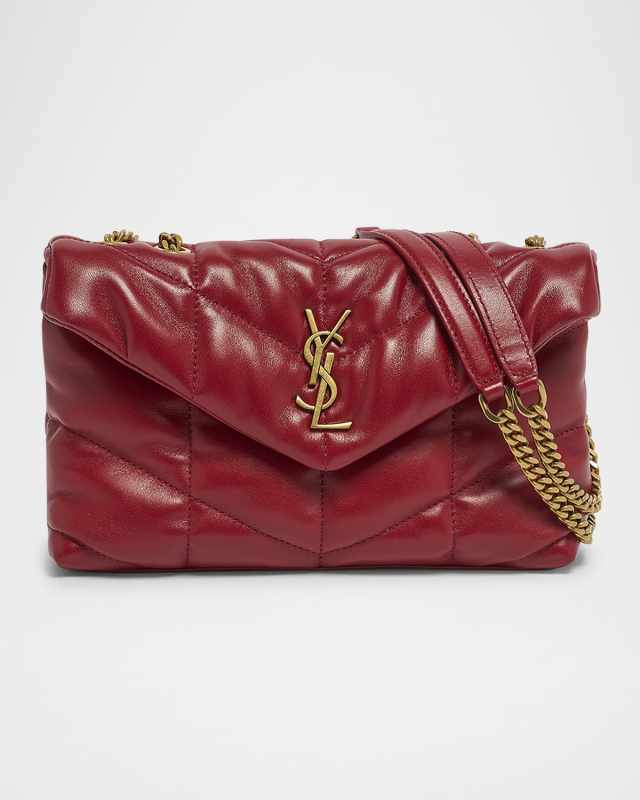 Lou Puffer Toy YSL Shoulder Bag in Quilted Leather