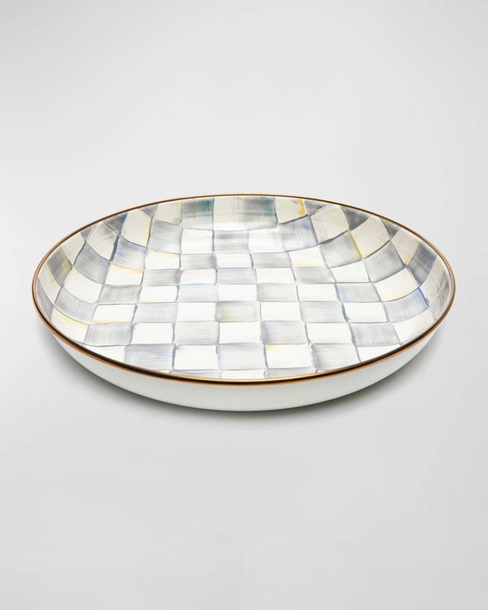 13.75" Sterling Check Enamel Abundant Bowl