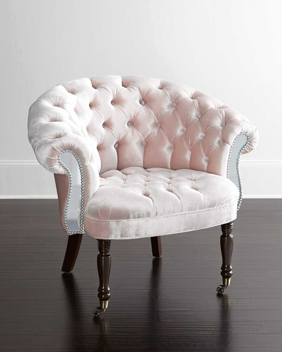 Blush Sausalito Mirrored Chair