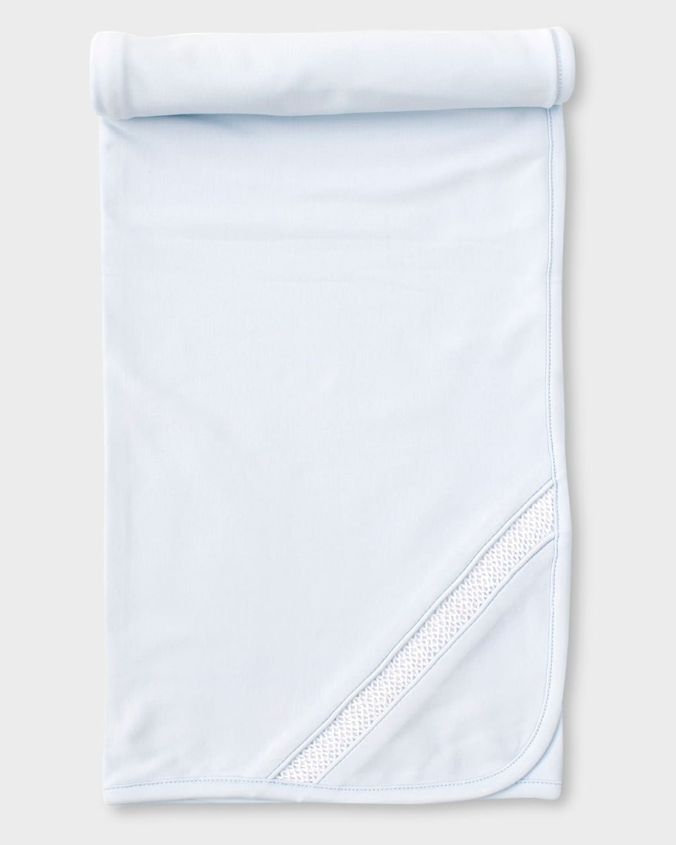 Boy's Hand-Smocked Pima Cotton Baby Blanket
