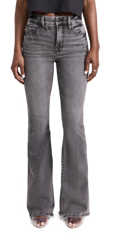 Good American Good Legs Flare Jeans Black266
