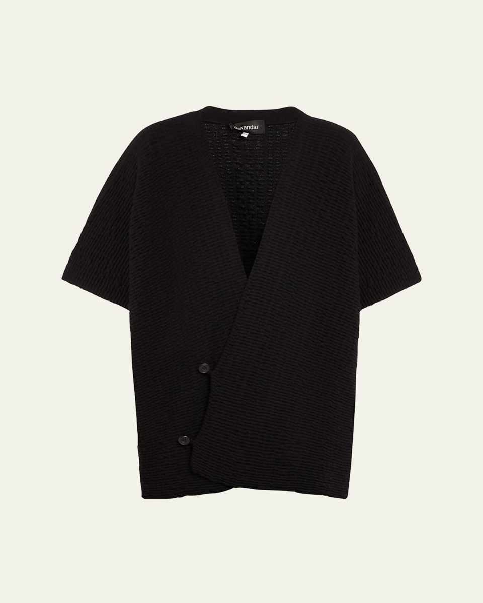 Double Breasted Cashmere Cardigan (Long Length)