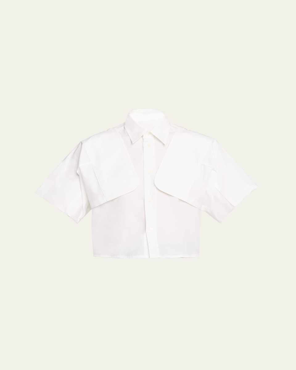 Button-Front Poplin Shirt