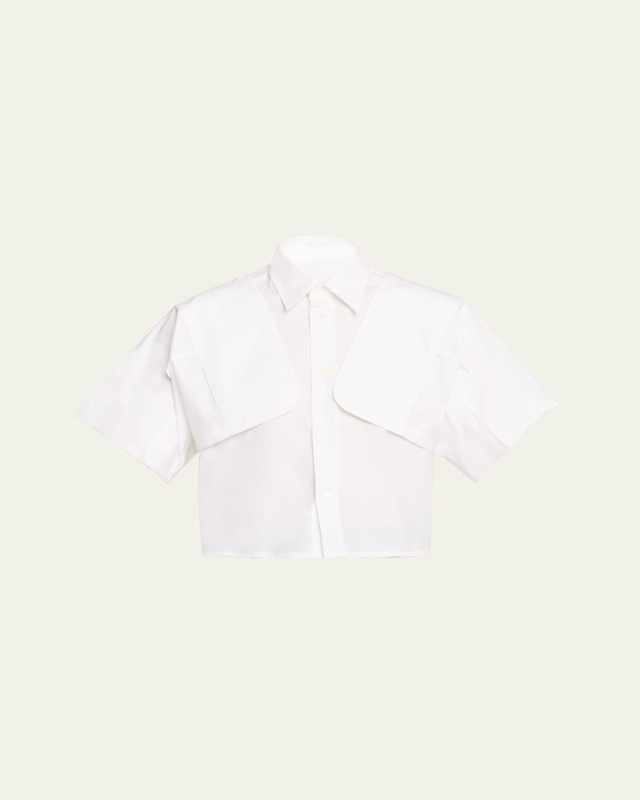 Button-Front Poplin Shirt