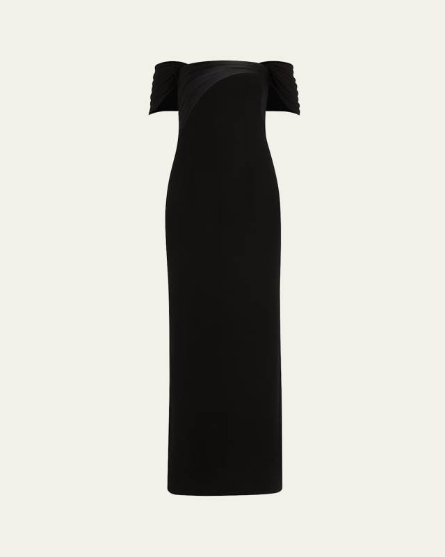 Sculpted Arch Off-Shoulder Gown