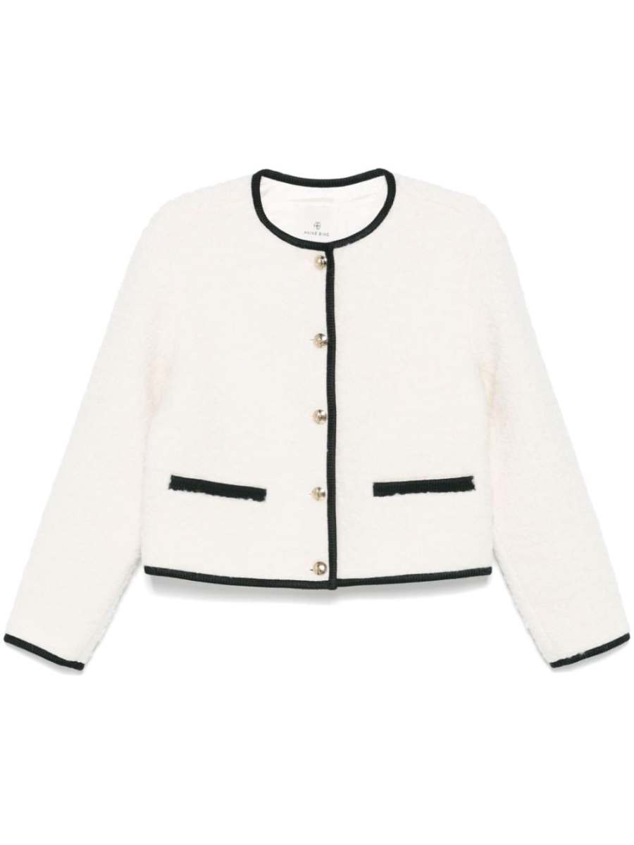 contrasting-trim blazer