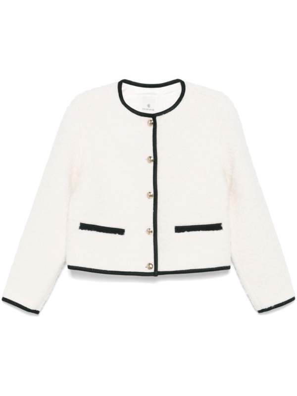 contrasting-trim blazer