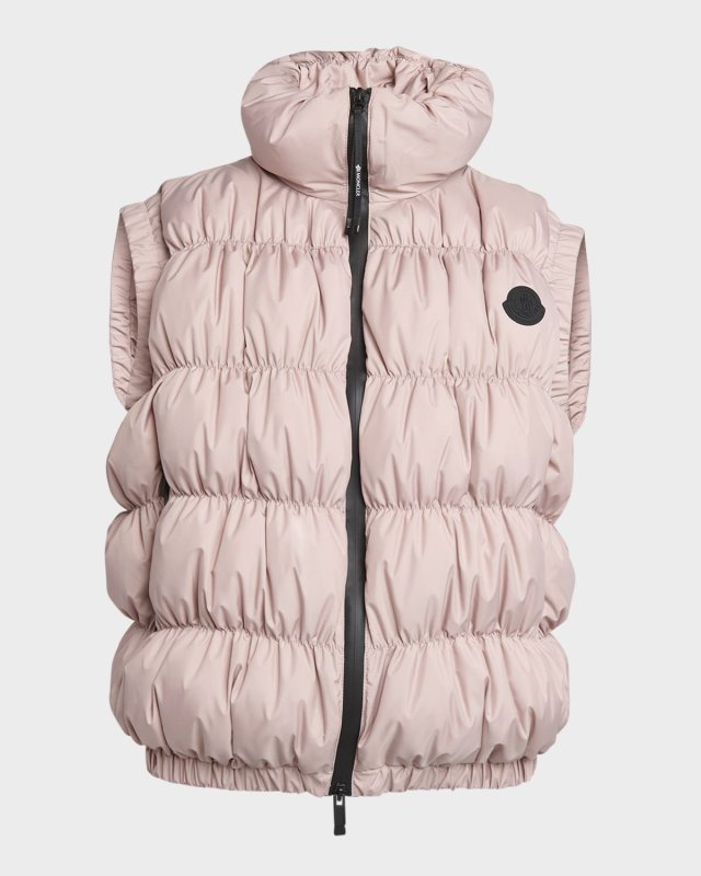 Apriate Ruched Puffer Vest