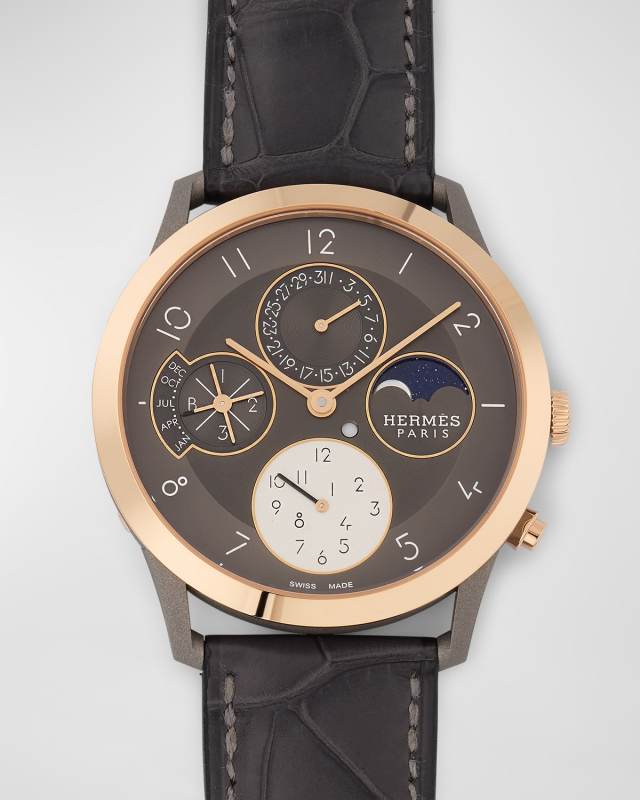 Slim d'Hermes Quantieme Perpetuel Watch, 39.5mm
