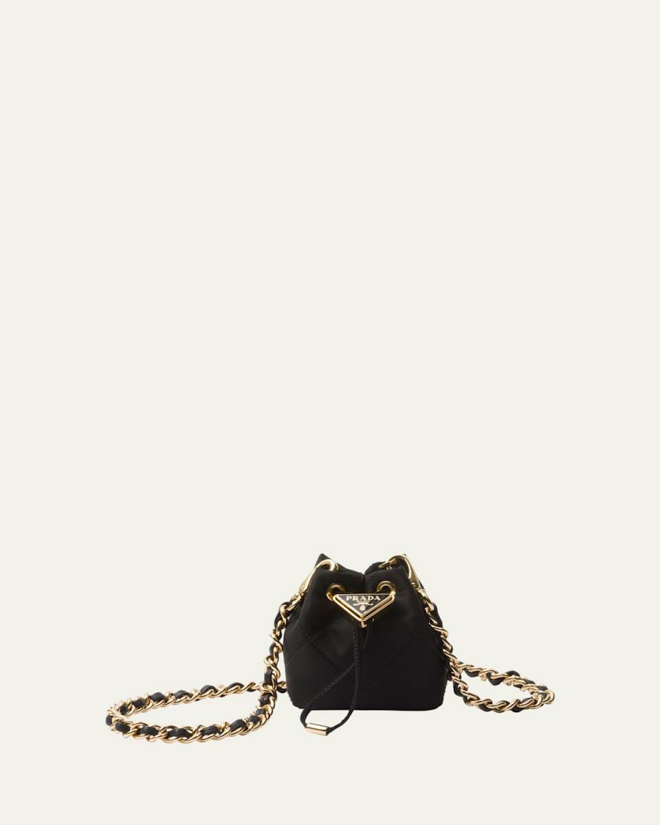 Drawstring Re-Nylon Bucket Bag