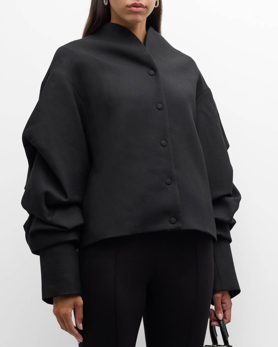 Wrinkled Sleeve Jacket
