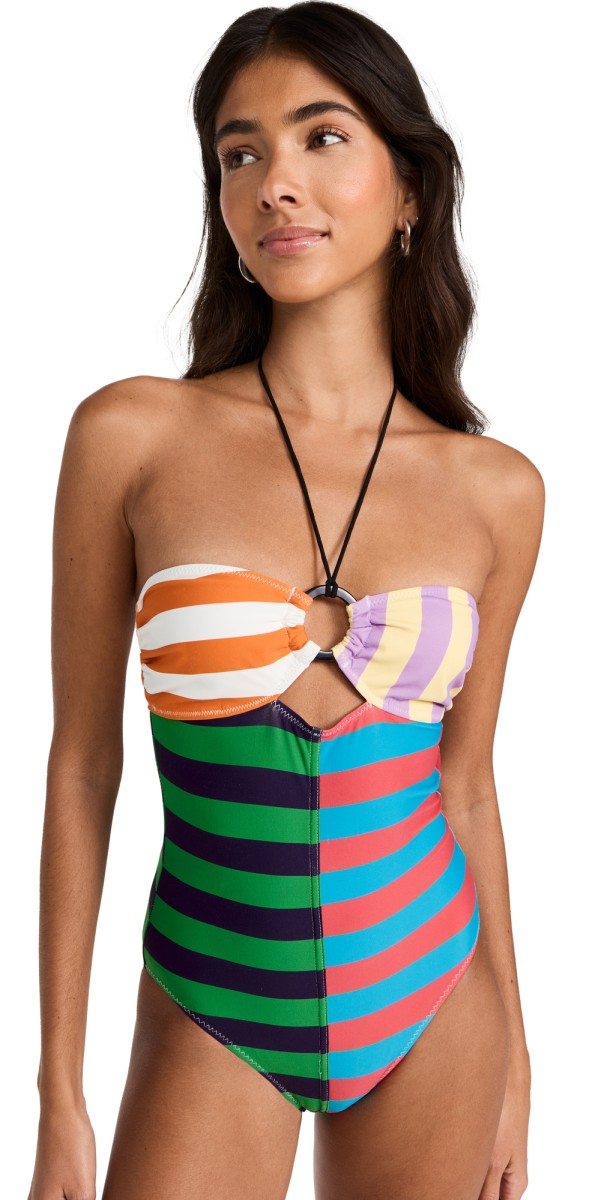 STAUD Ace Ring One Piece Cabana Stripe Multi