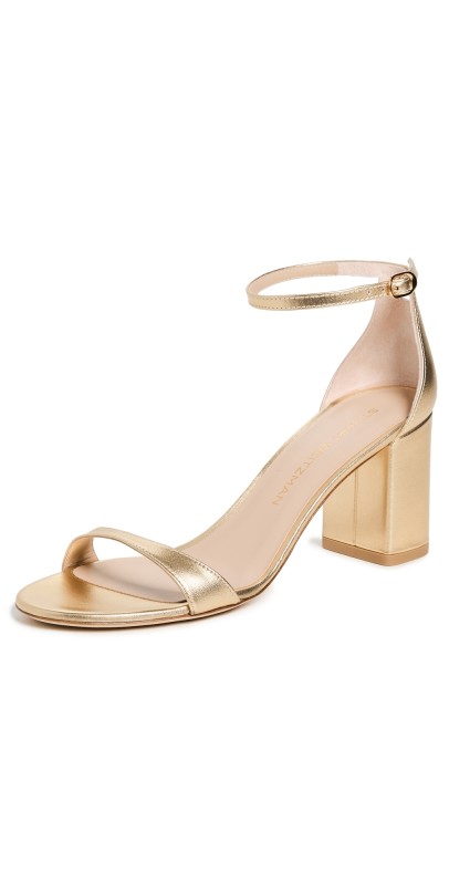 Stuart Weitzman Nudist Block 75mm Golden