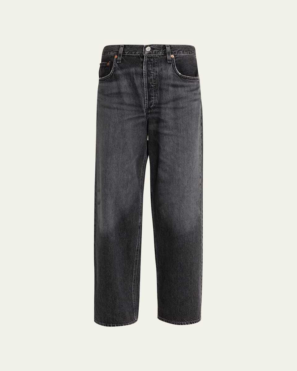 Low-Slung Wide-Leg Baggy Jeans