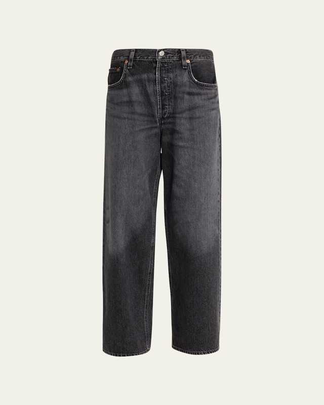 Low-Slung Wide-Leg Baggy Jeans