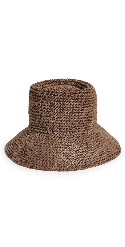 Madewell Lantern Straw Hat Chocolate