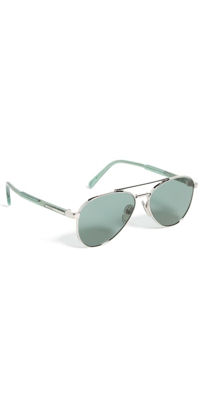 Prada PR A58S Aviator Sunglasses Silver