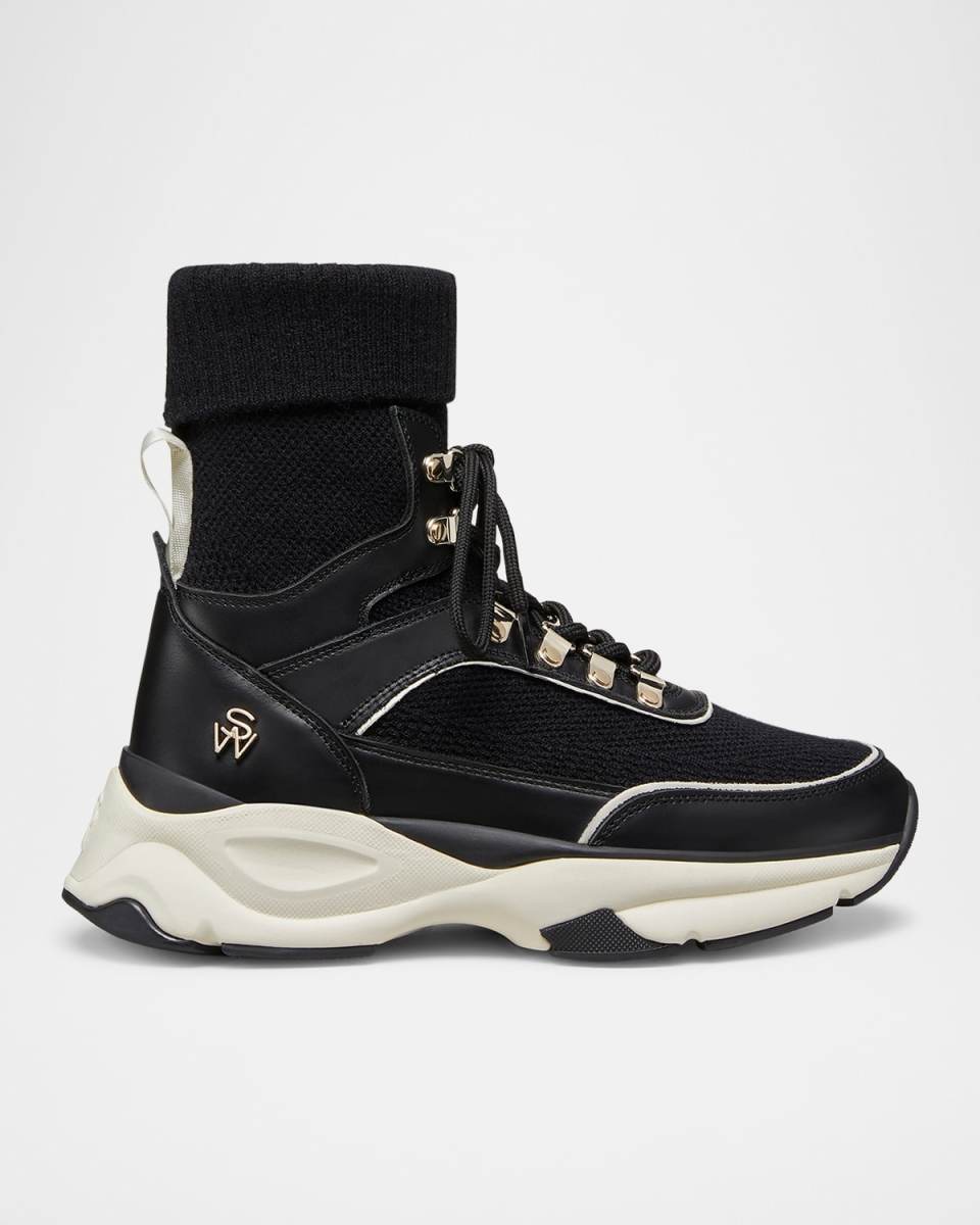 SW High-Top Leather Hiker Trainer Sneakers