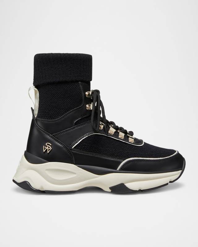 SW High-Top Leather Hiker Trainer Sneakers