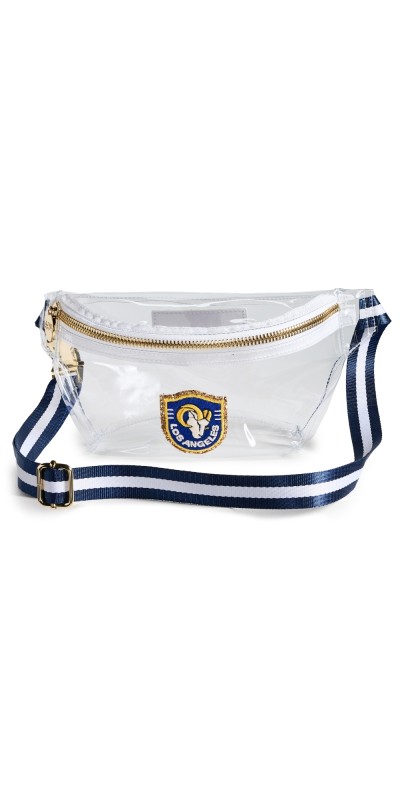 Stoney Clover Lane Los Angeles Rams Clear Fanny Pack Sapphire And Whit