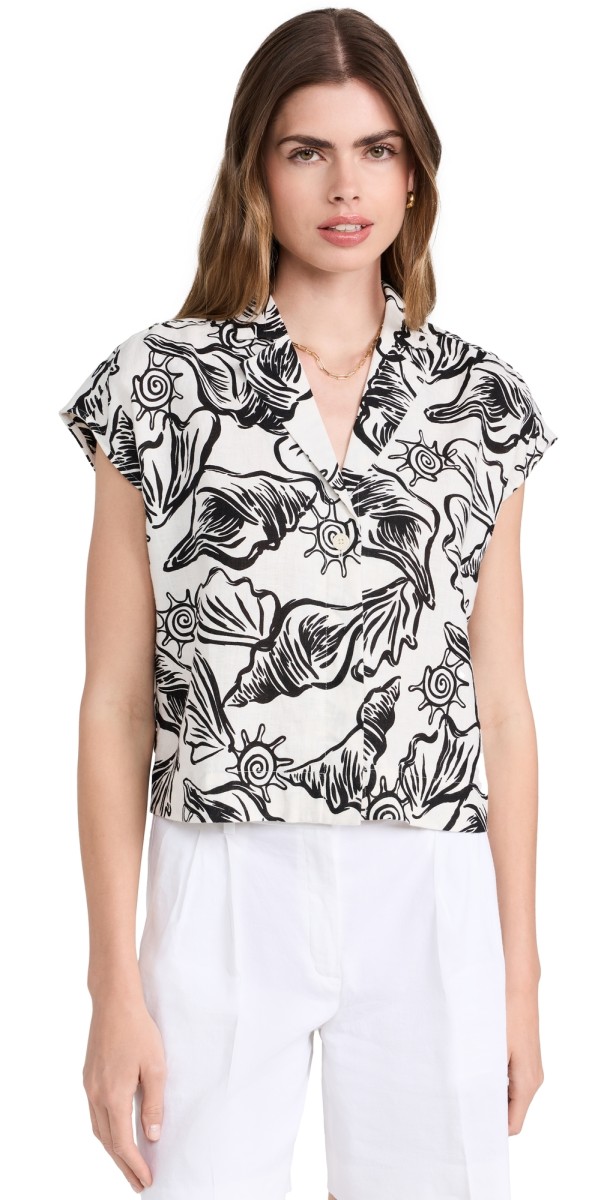 Madewell Capri Shirt Artisan Shells Lighthouse