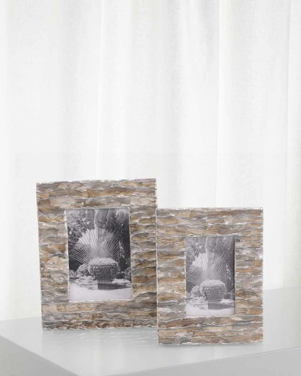 Enameled Photo Frames, Set of 2
