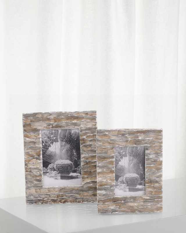 Enameled Photo Frames, Set of 2