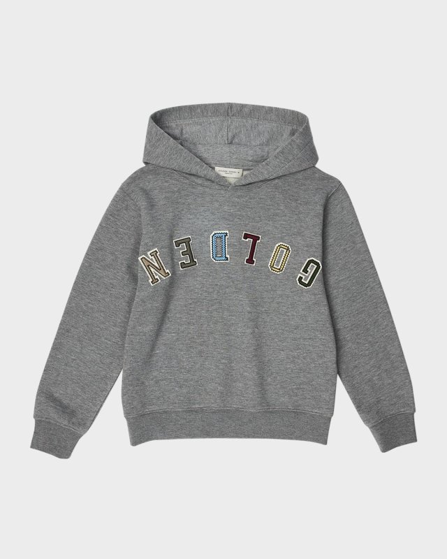 Boy's Upside Down Logo-Print Hoodie, Size