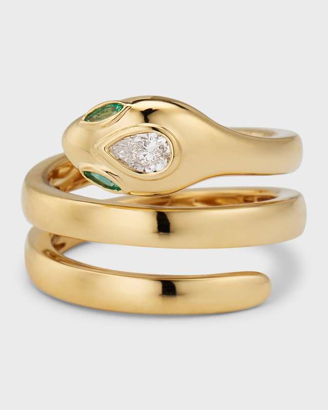18K Snake Coil Pinky Ring