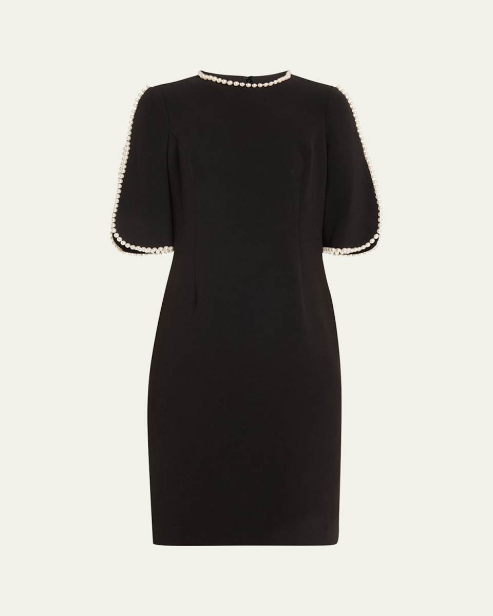Pearl Trimmed Sheath Dress