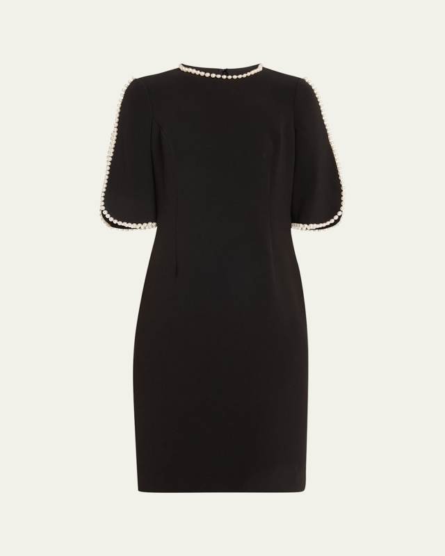 Pearl Trimmed Sheath Dress