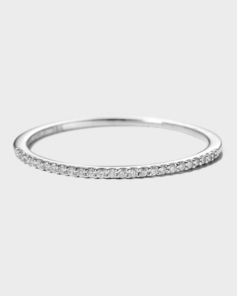 14k Gold Thin Flawless Diamond Stack Ring