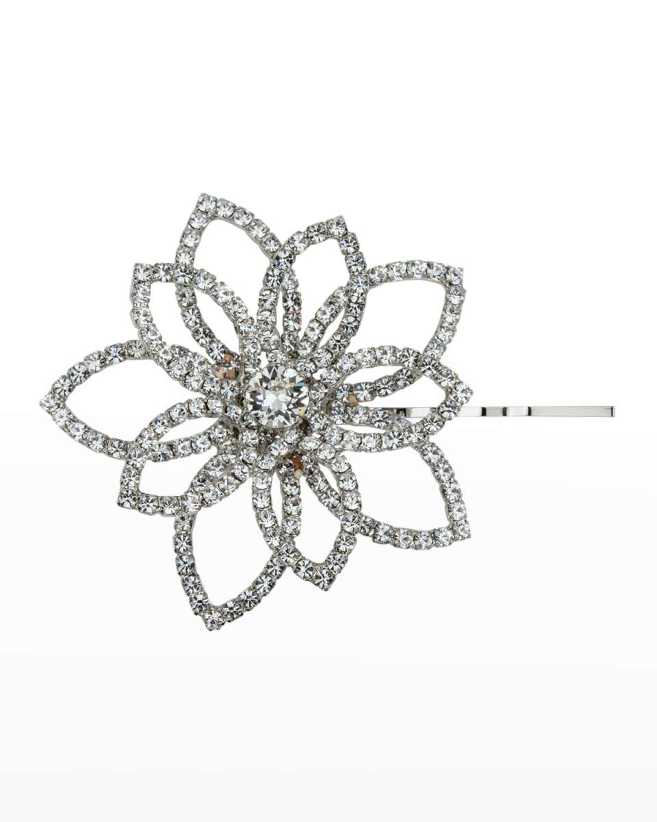 Flower Crystal Bobby Pin