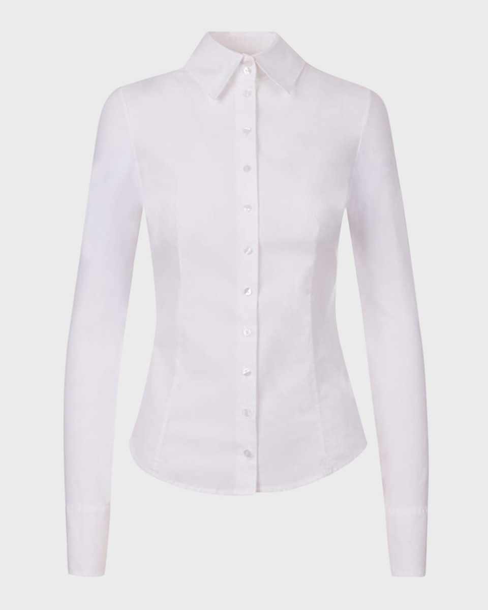 Armantine Button-Down Cotton Blouse