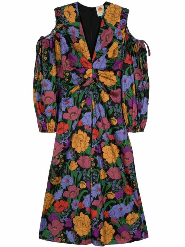 floral-print maxi dress