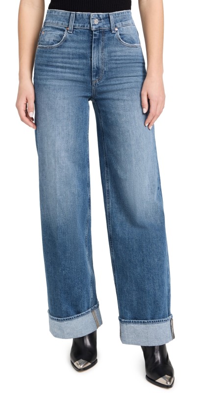 PAIGE Sasha 32 Wide Cuff Jeans Stefania