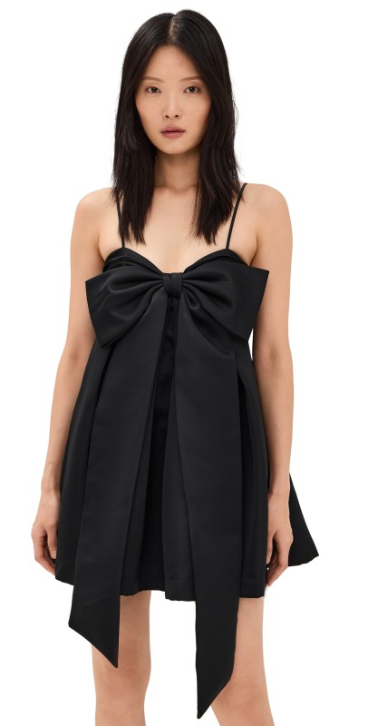 AMUR Rose Baby Doll Dress Black