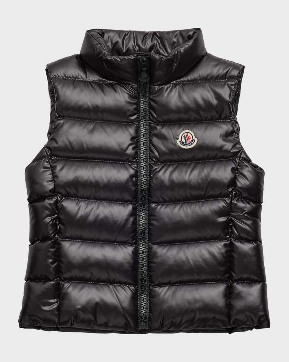 Girl's Ghany Quilted Puffer Down Vest, Size 4-6