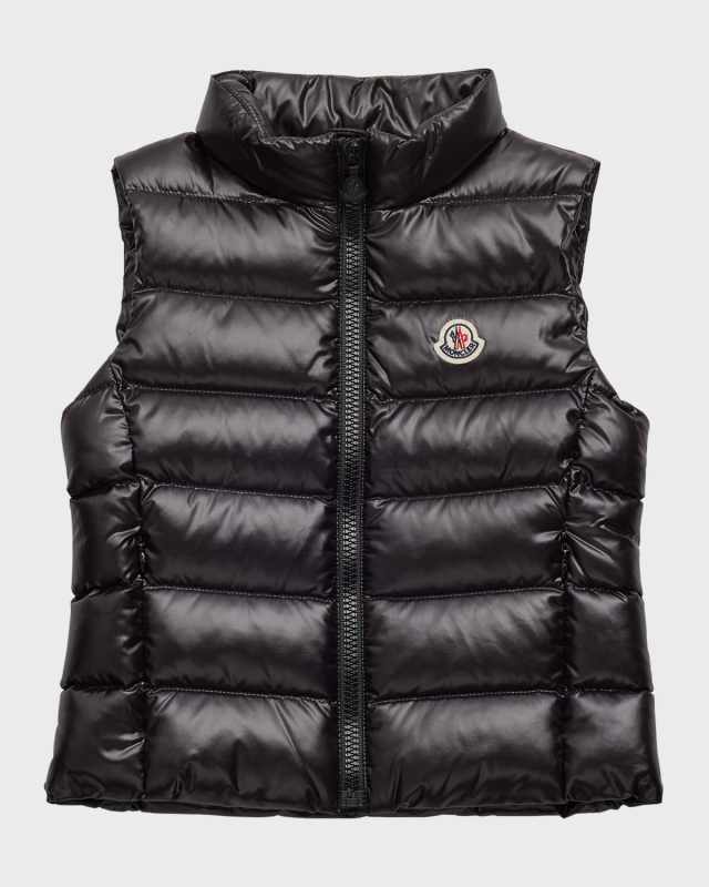 Girl's Ghany Quilted Puffer Down Vest, Size 4-6