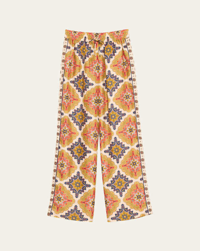 Amalfi Relaxed Silk Twill Pants