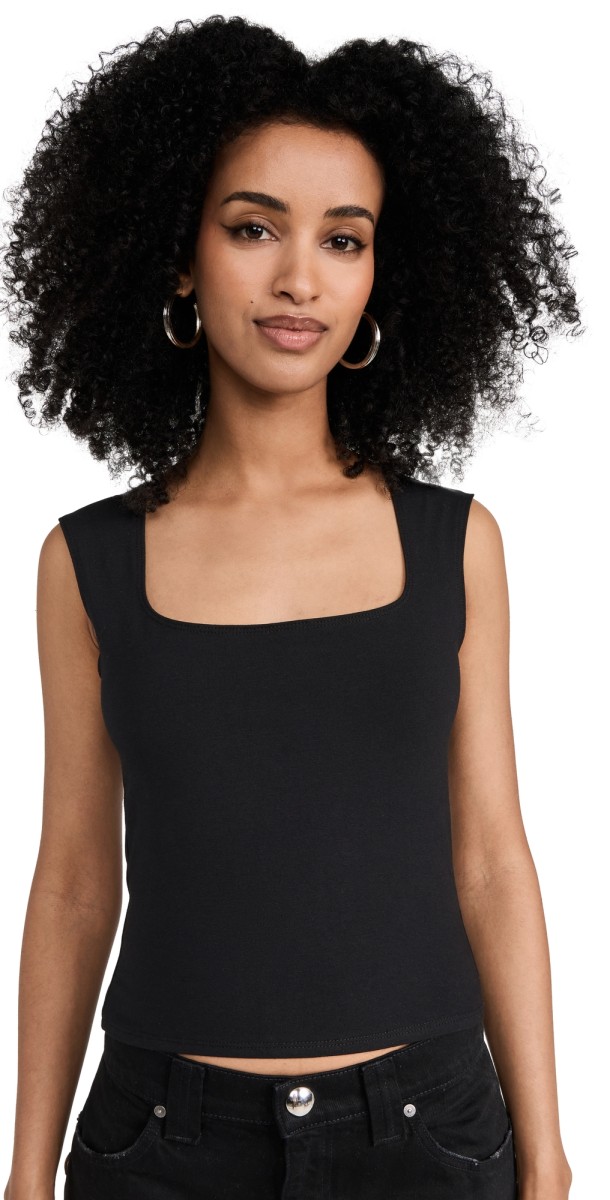 Reformation Keegan Knit Top Black