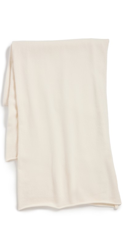 Vince New Boiled Cashmere Knit Blanket Wrap Ivory
