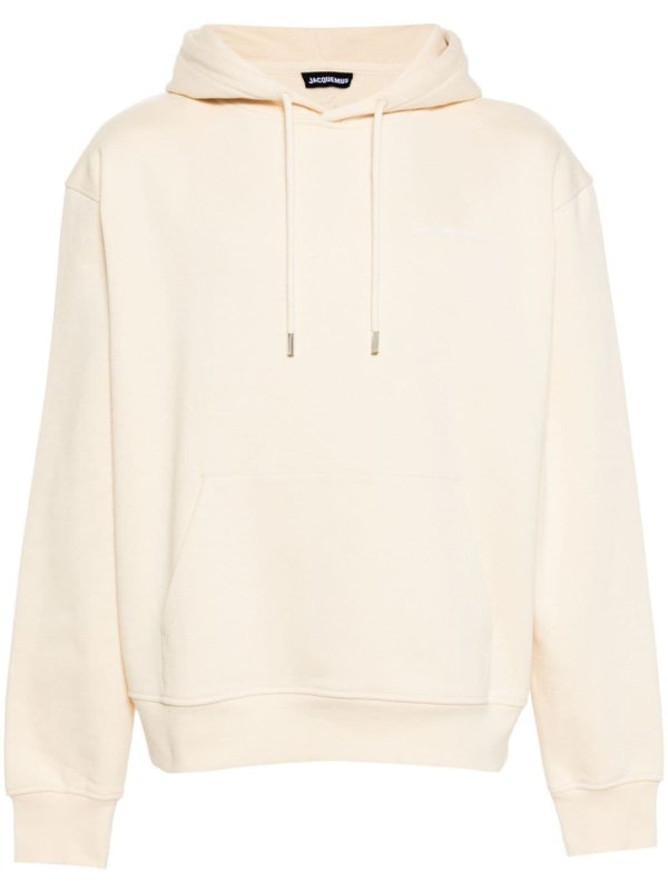 logo-embroidered cotton hoodie