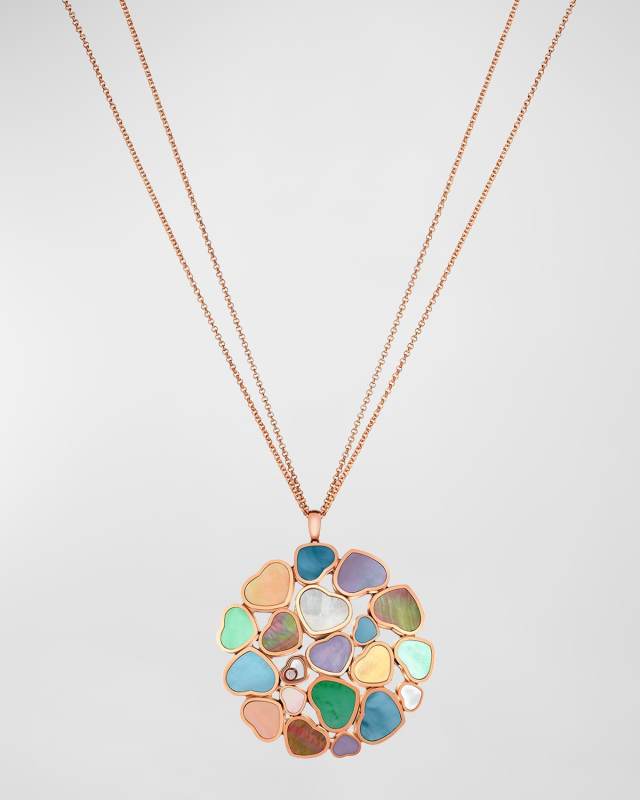 Happy Hearts 18K Rose Gold Limited Edition Mother-of-Pearl Necklace